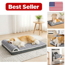 Orthopedic Large Dog Bed Pillow Pet Sofa Bed 36''X24'' Grey