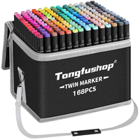 Alkoholmarker Set 168 Farben Doppeltip 2 Sekunden Trocknend