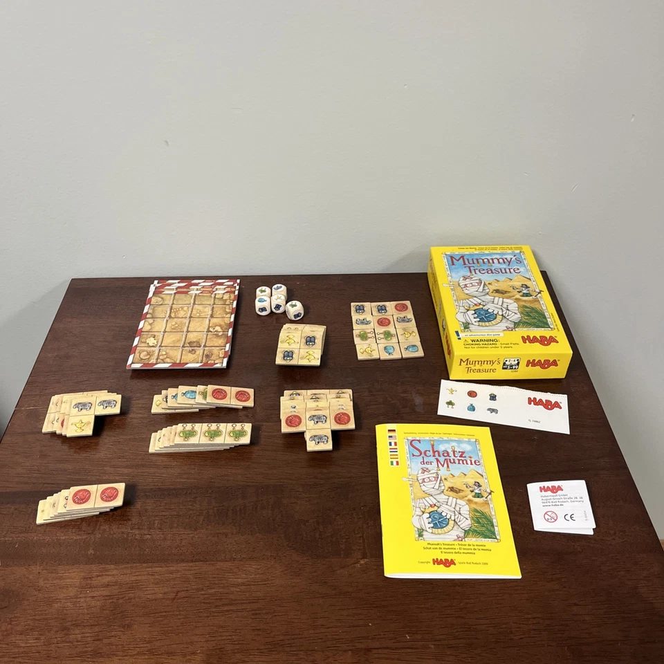 HABA Mummys Treasure Adventure Dice Game 3284 Complete with Instructions - Image 2 of 4