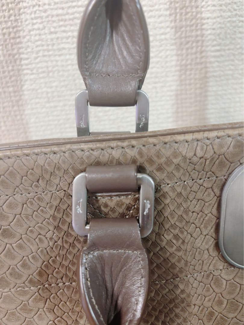 Longchamp Handbag GAbbey Python-style Leather - image 9