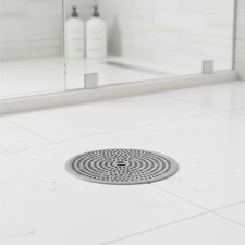 Stylish Gray Shower Drain Hair Catcher - Durable Stainless Steel and Silicone