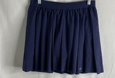 Alo Skirt Skort Size L Navy Blue Pleated Athletic w/Pockets