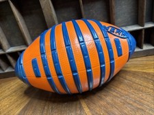 NERF Sports Football 9" Blitz All Weather Orange Blue Rubber Grip 2012 Hasbro