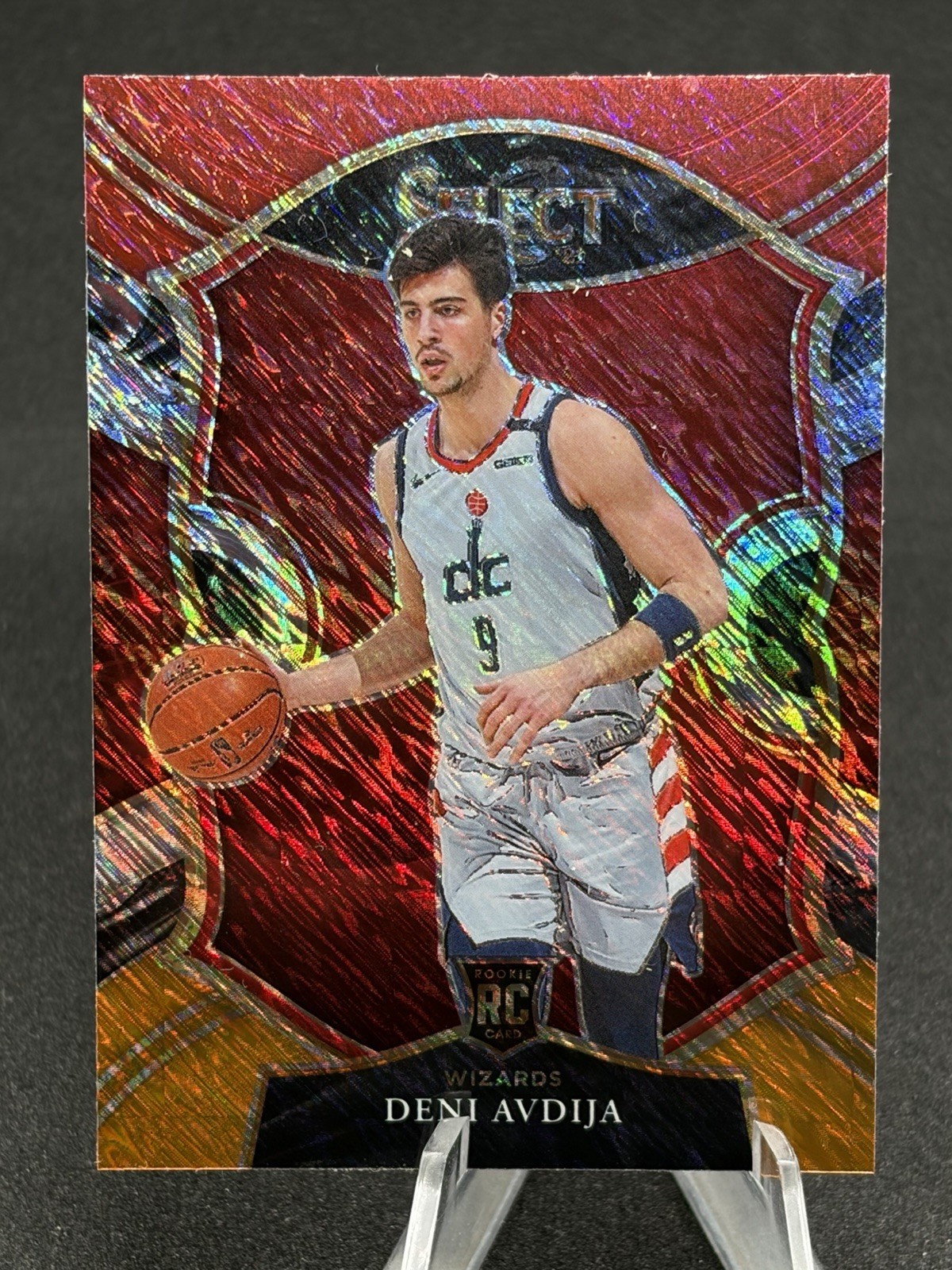 2020-21 Select - Concourse Deni Avdija #69 Red White Orange Shimmer Prizm (RC)