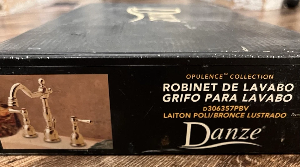 Danze Opulence Collection Bathroom Faucet D306357PBV – Polished Brass 3-Hole Set - Image 2 of 4