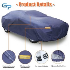 Waterproof Car Cover All Weather Protection For Sedan Blue Breathable 15-16ft