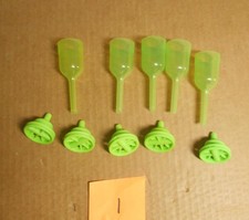 Dr Brown's Lot of 5 Natural Flow Narrow 4 oz Green Baby Bottle Replacement O1