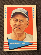 1961 Mordecai Brown Fleer Baseball Greats #11 VG/EX ~Corner Wrinkle~