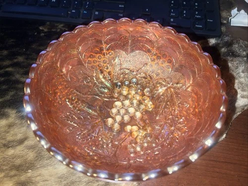 Vintage Custom Carnival Glass Glassware Lot X5 - Beautiful