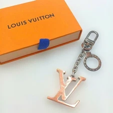 Louis Vuitton Key Ring M65071 Porte Cles Initial Silver Charm Authentic Japan