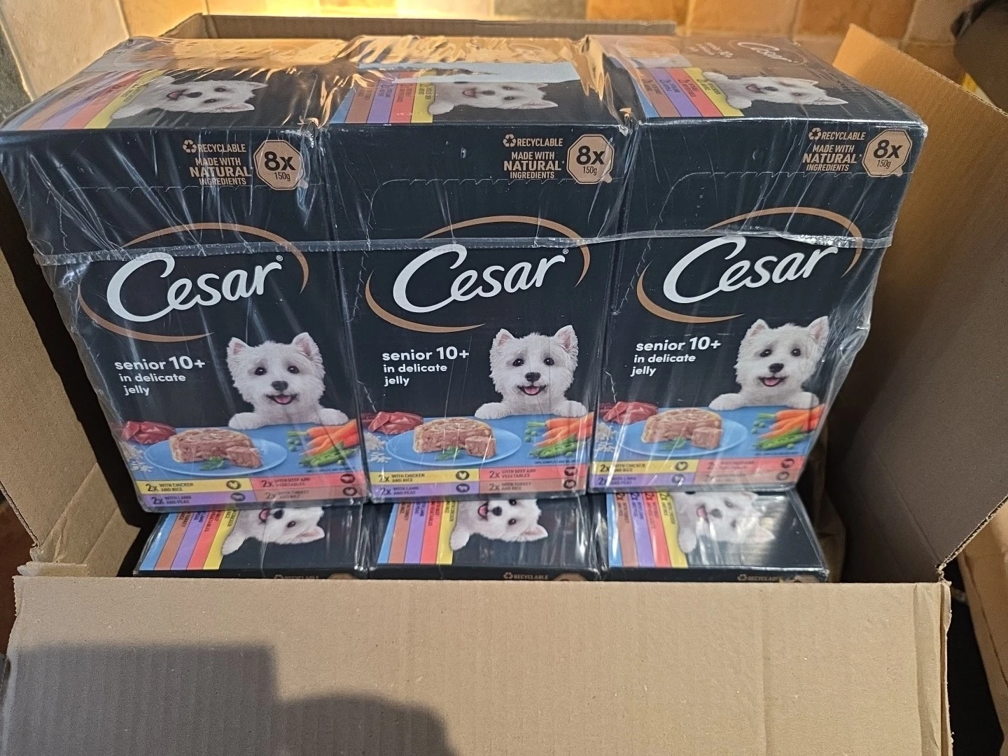 Cesar Senior 10+ In Delicate Jelly Variety Pack 8x150g (48pack)