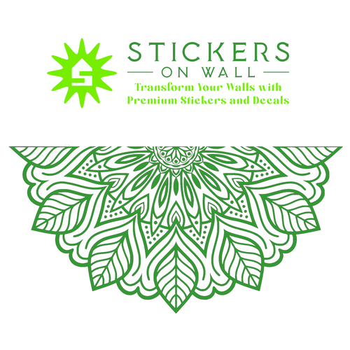 Boho Half Mandala Wall Sticker Feature Wall Removable Vinyl Decal - Picture 21 of 24