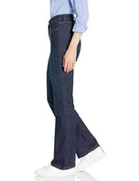 Damen Stretch Slim-Bootcut-Jeans Mittelhoher Bund Dunkle Waschung Gr. 44