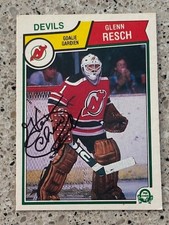 GLEN "CHICO" RESCH NEW JERSEY DEVILS SIGNED AUTOGRAPHED 1983 OPC #236