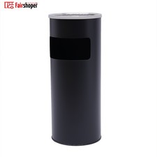 Ashtray Free Standing Rubbish bin 30L Cigarette Smoking Heavy Stainless Steel