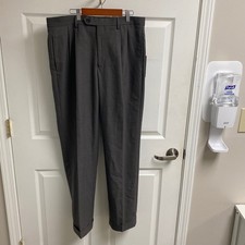 Lauren Ralph Lauren Mens Gray Classic Fit Pleated UltraFlex Dress Pants 34x32