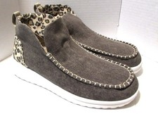 Hey Dude Denny Crafted Leopard Womens Bootie Size 11 Brown Slip On Shoe New
