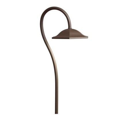 4.3W 1 LED Path Light - 8 inches wide-Textured Architectural Bronze Finish-2700