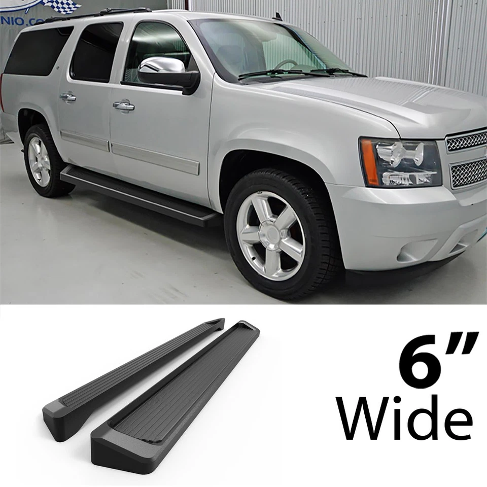 HD Ridez Running Board 6" Black Fit 05-20 Chevrolet Suburban GMC Yukon XL - Image 2 of 4