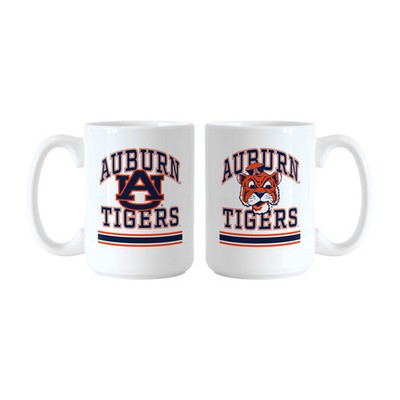 Logo Brands Auburn Tigers 15oz. Current & Throwback Mug Set