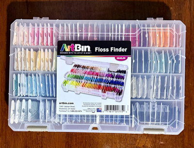 DMC Embroidery Floss Lot 200 Numbered Bobbins Wound In ArtBin Storage Box New