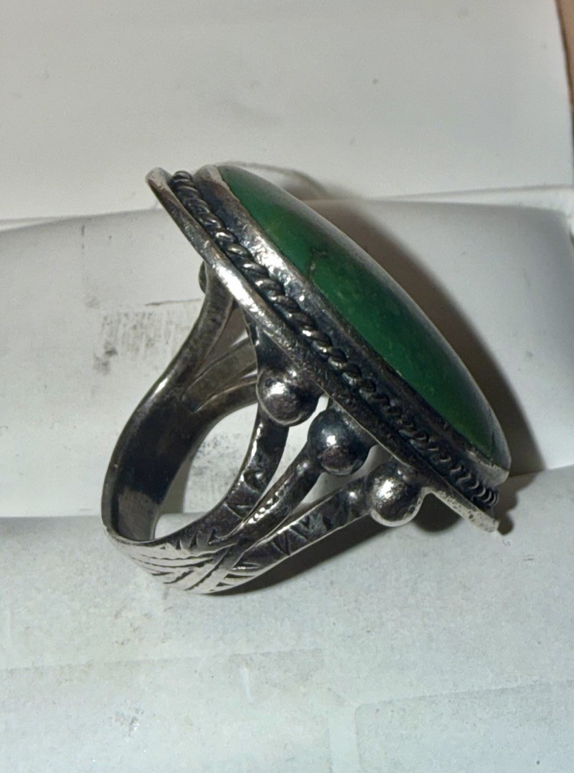 Vtg. Native American Solid Sterling Silver Large … - image 5