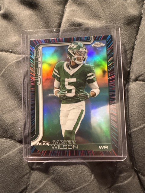 2025 Topps Chrome Football Garrett Wilson #235 Neon Pulse