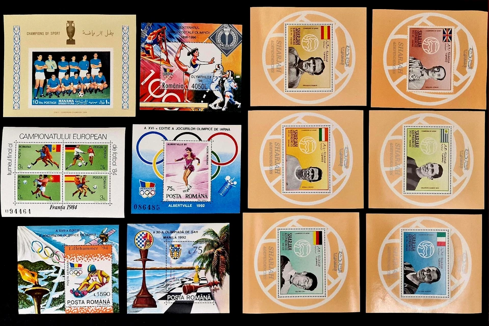 Colección Mundial de Sellos MNH - 76 Estampillas 28 Bloques - Juegos Olímpicos de Fútbol etc. Foto 2 de 4