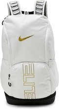 Nike Hoops Elite Basketball Backpack 32L White - Sports School Bag - New w/ Tag