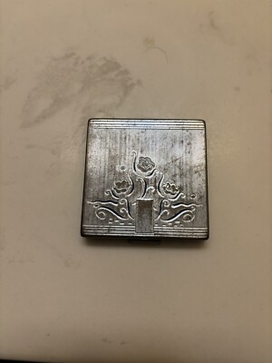 Vintage 1940s Makeup Compact.  Evening In Paris, Bourjois New York. Art Deco...