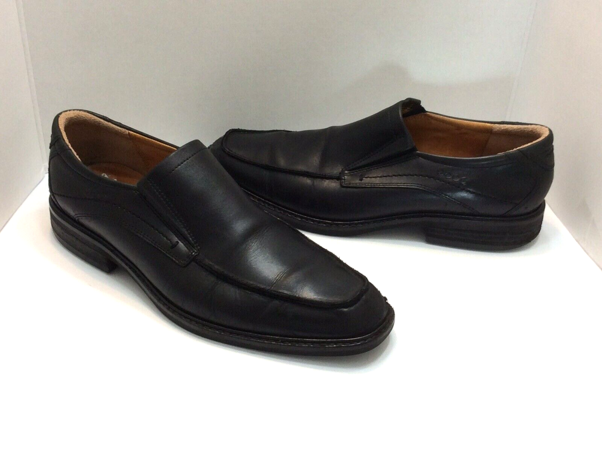 ECCO Black Leather Loafers Men display picture 3