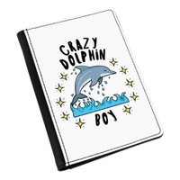 VerrüCkte Delphin Jungen Stars Pass-Etui HüLle ÜBerzug Tiere Scherz Sohn Kinder