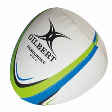 GILBERT Rebounder Half Rugby Ball Trainerball [weiß/blau/grün] - Größe 5