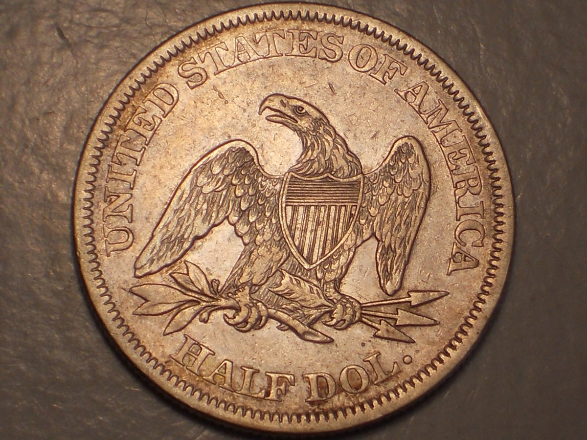 1860 Seated Liberty Half Dollar (XF+, Type 2 Rev