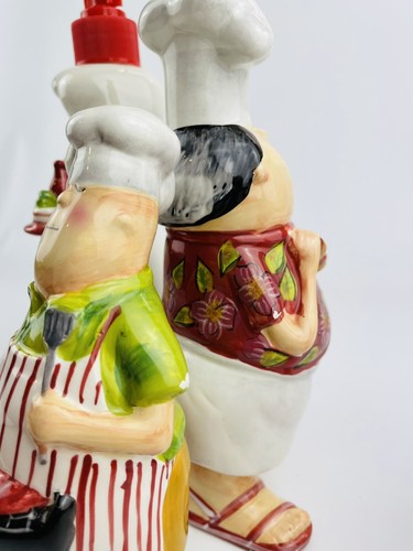 Lot 4 Tracy Flickinger Condiment Set MASTERS OF THE GRILL BBQ CHEFS Salt Pepper - Picture 4 of 6