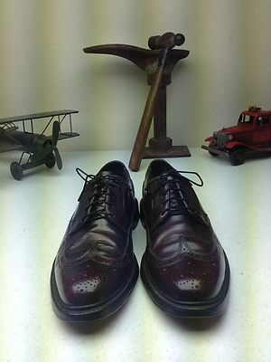 FLORSHEIM ROYAL IMPERIAL 5 NAIL V-CLEAT OXBLOOD CLASSIC WING TIP  SHOES MEN 10 D VINTAGE OXBLOOD FLORSHEIM V CLEAT ROYAL IMPERIAL WING TIP  main image 4