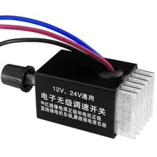 DC 12V 24V 10A Motor Speed Controller Switch Car Truck Fan Heater Defroster