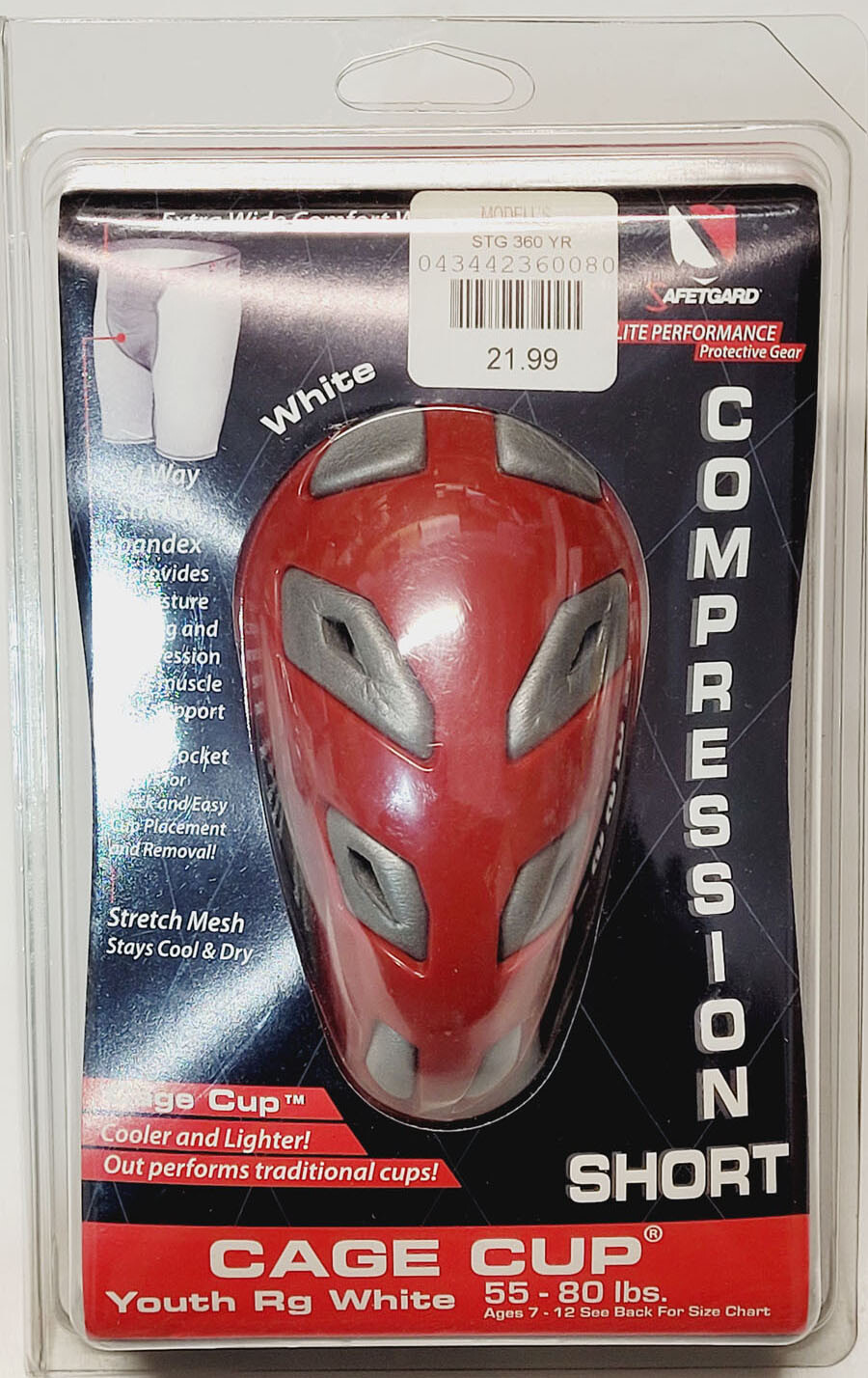 Safetgard Youth Regular Compression Short Cage Cup Protector 24 55 80lbs Ebay