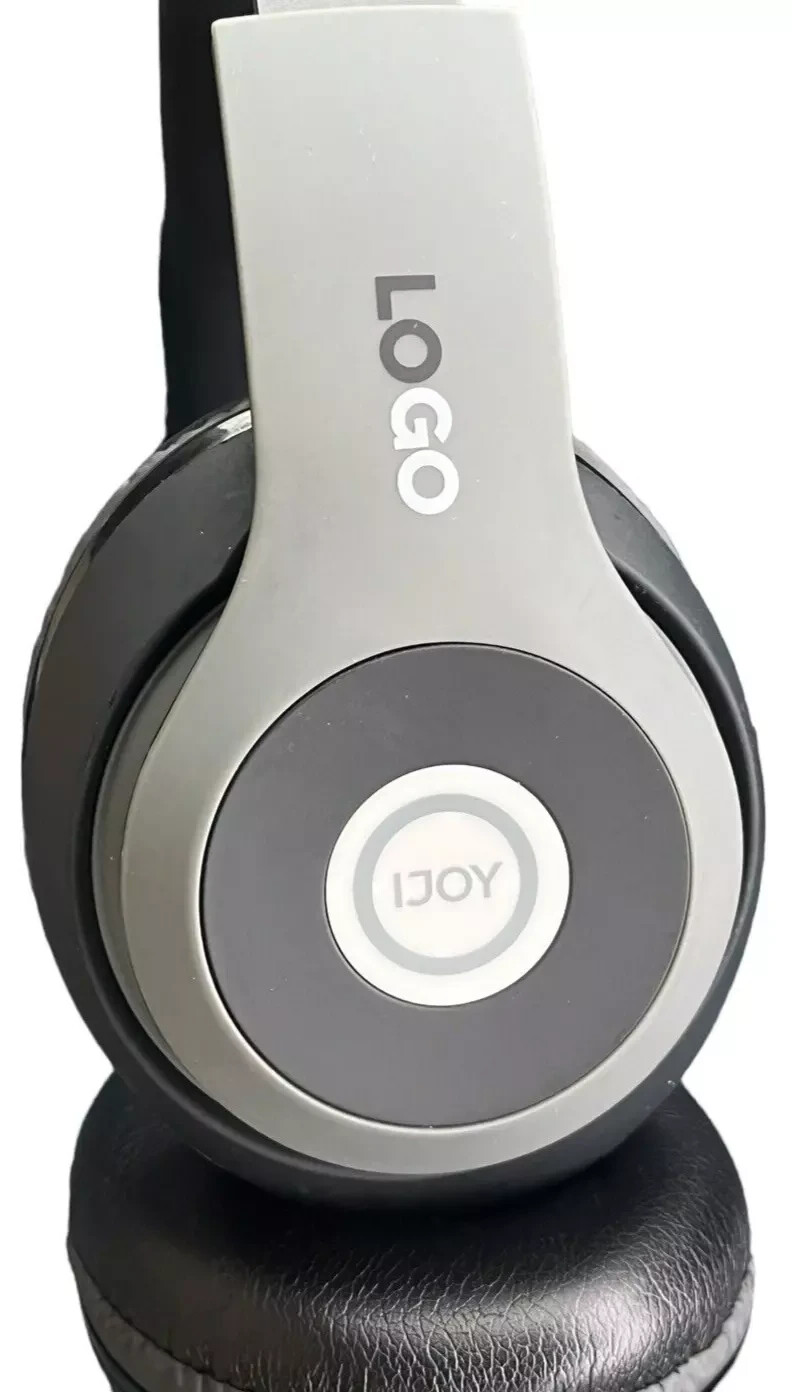 IJOY LGO-PRE-STL Headphone Noise-Canceling  Bluetooth Wireless Over-Ear Gray