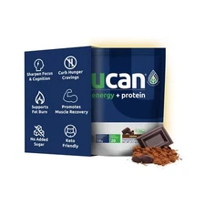 UCAN Energy + Whey Protein Powder - 19g Per Serving with Amino Acids EAAs & B...