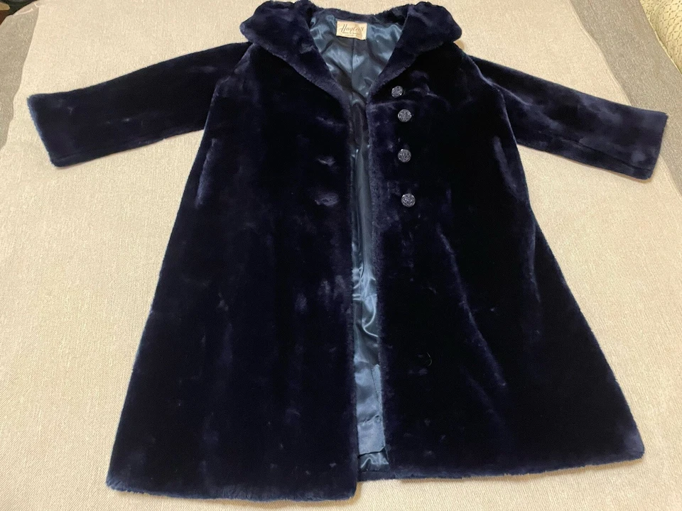 Abrigo de piel de organa azul vintage Hagen’s house of fashion ver fotos usado en excelente estado Foto 2 de 4