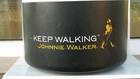 Johnnie Walker Aluminum large ice bucket black Keep Walking scratches used rare