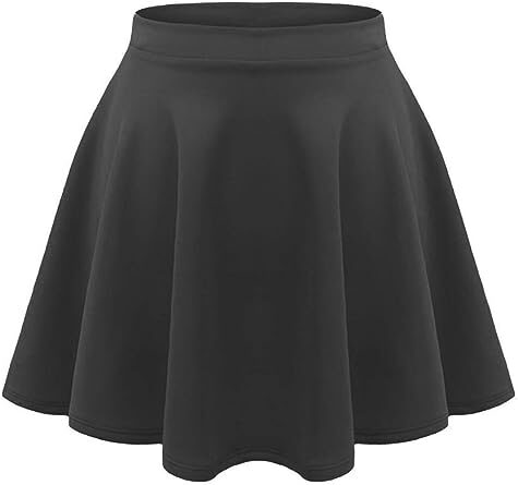 KINDER MÄDCHEN KINDER HOHE TAILLE STRETCH UNI FLIPPIG AUSGESTELLT KURZE SKATERRÖCKE - Bild 4 von 14