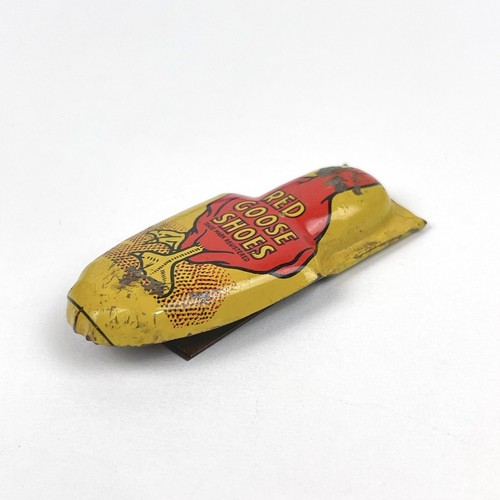 Vintage Red Goose Shoes Advertising Clicker Toy Tin Litho - DOESN'T CLICK - Picture 7 of 9