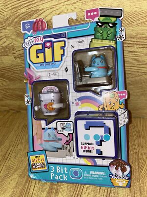 Oh My GIF~GIFS Gone Live~3 Bit Pack~Animated Figures~Cat~New Factory Sealed ~