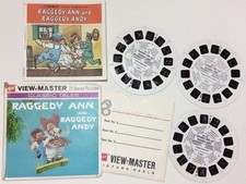 Viewmaster Reel X 3 Raggedy Ann  Andy 1971 Set B406 Booklet Classic Tales Vtg
