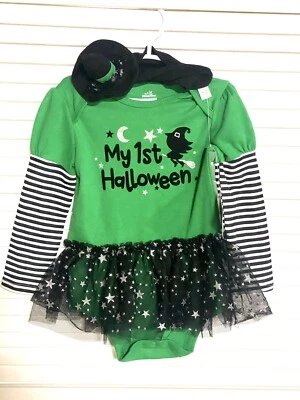 Witch Halloween Girl Costume Size 18 Month With Hat Headband NWT - Image 1 of 4