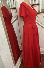 Ruffesleeve Cheffon Long Dress Size 8