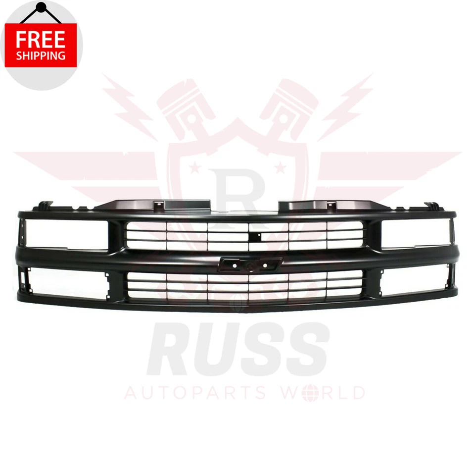 New Front Grille Assembly Black Plastic For 1995-2000 Chevrolet Tahoe GM1200239 - Image 2 of 4