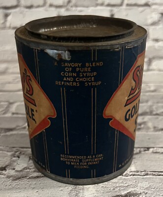 Vintage Staley's Golden Table Syrup Tin Can w/ Paper Label Decatur
